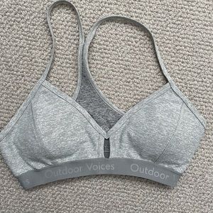 Outdoor Voices | Gray | bralette | size small